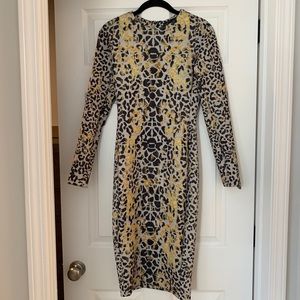 Worn once Zara print dress size Large